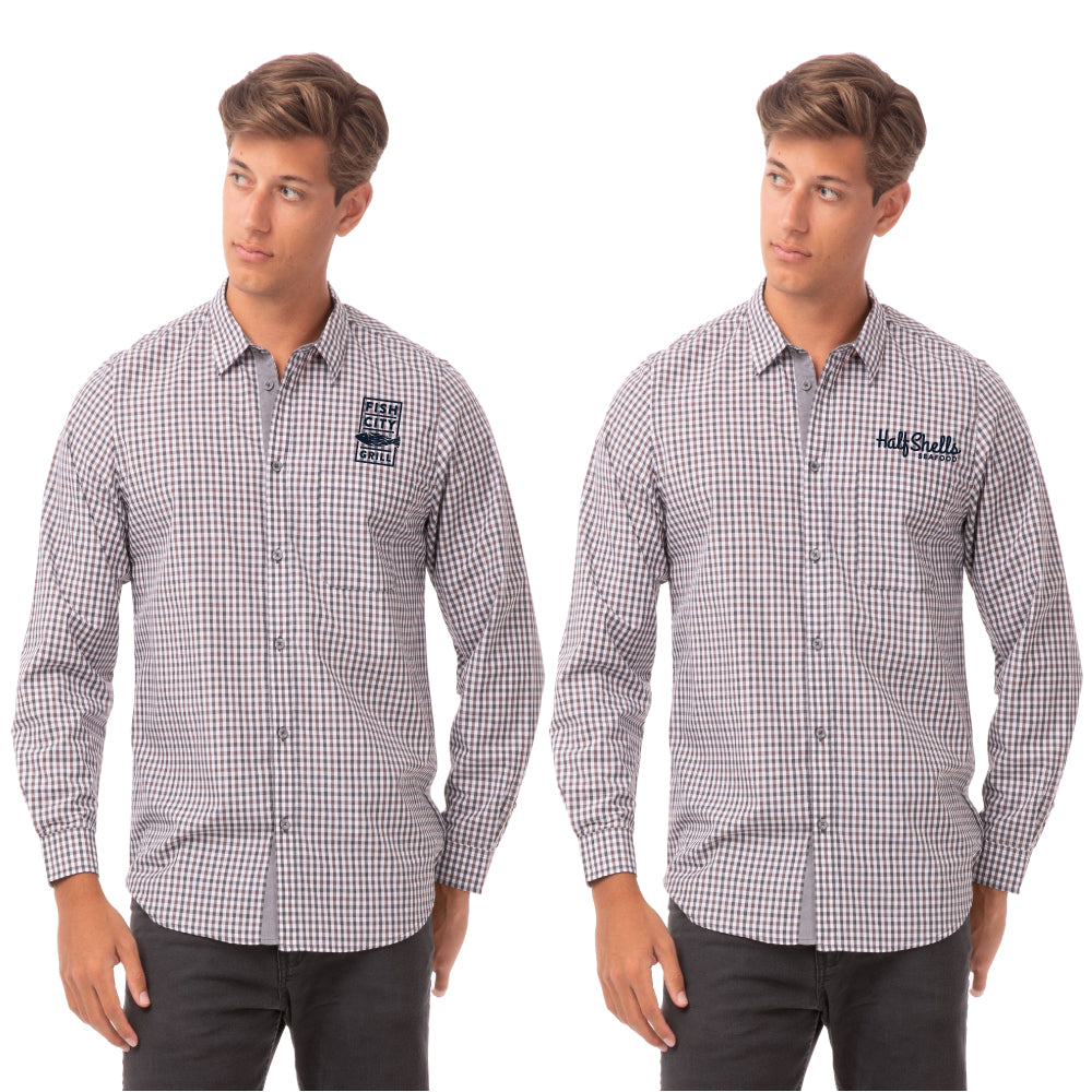 Modern Gingham L/S Dress Shirt - Men's