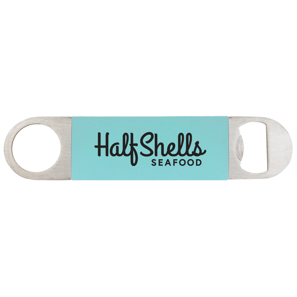 HSS Teal/Black Bottle Opener with Silicone Grip